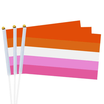Pride Hand Flags 100pcs (14x21cm/20x30cm/30x45cm)