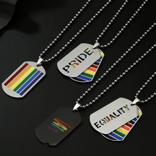 Rainbow Double Pendant Necklace
