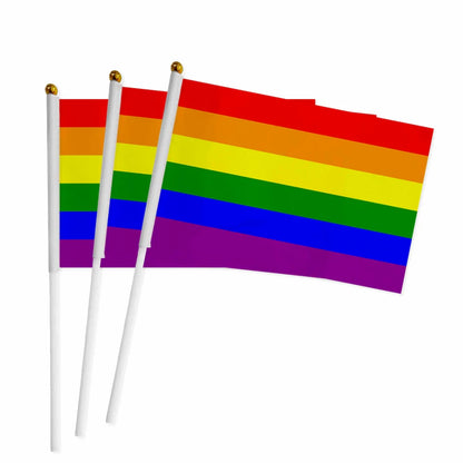 Pride Hand Flags 100pcs (14x21cm/20x30cm/30x45cm)